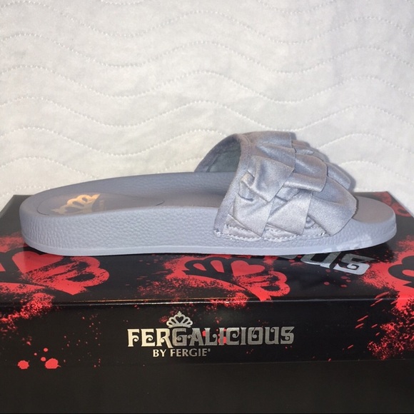Fergalicious Blue Slip On sandals Size 6 NIB - Picture 4 of 7